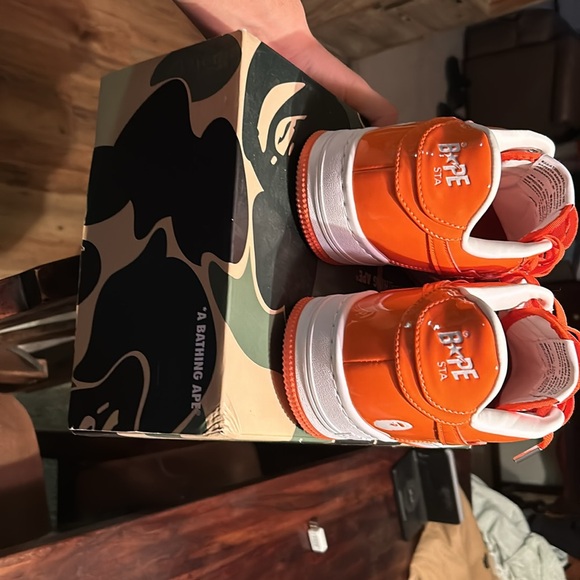 A Bathing Ape Orange “Bape sta Low” Size 12 - Picture 3 of 6